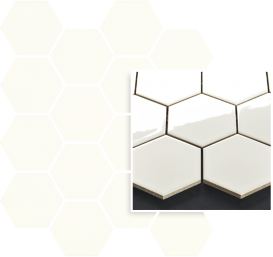 Мозаїка Paradyz Uniwersalna Mozaika Prasowana Bianco Hexagon 22х25,5 см M-P-220X255-1-UNIW.BIHE