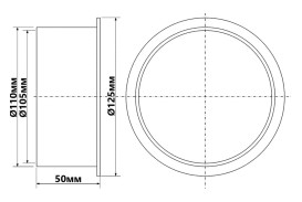 Муфта McAlpine для переходу з манжетного ущільнення на трубу d110 мм P-P-VP127