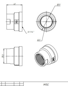 Муфта редукційна Fado Fitt Chrome 1¼''х1'' латунь хром M15C