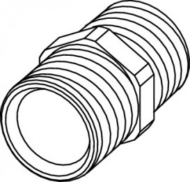 Муфта сполучна ніпель TECE TECEfloor 3 / 4НР - 3 / 4НР під євроконус нікельована 77220034