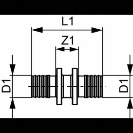 Муфта соединительная Tece TECEflex 50х50 латунь 766050