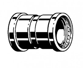 Муфта Viega Sanpress Inox G 0215XL з SC-Contur d108 нержавіюча сталь 578572