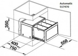 Мусорная система Blanco Botton Pro 60 Automatic 517470