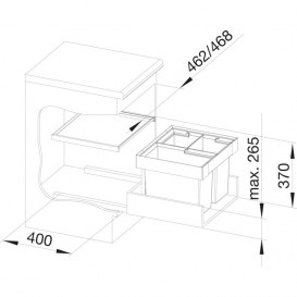 Мусорная система BLANCO FLEXON II 50/3 пластик 521470