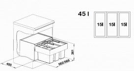 Мусорная система Blanco Select 60/3 518724