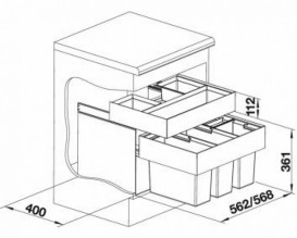 Мусорная система Blanco Select 60/3 XL Orga 520782