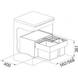 Сміттєва система Blanco Select 60/3 XL 520780