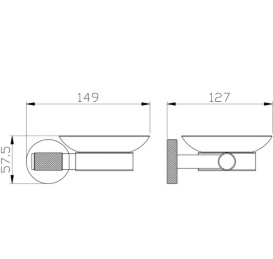 Мыльница для ванной Аквародос Лоренцо 9222 с держателем черный/золото АР000113375