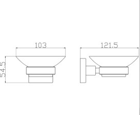 Мыльница для ванной Аквародос Орландо 8922C с держателем золото АР000113362