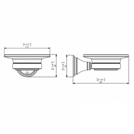 Мыльница для ванной Sonia Genoa с настенным держателем матовое стекло/латунь хром 107544
