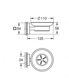 Мильниця для ванної Grohe QuickFix Start Cube з тримачем хром 41096000