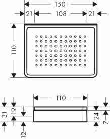 Мыльница для ванной Hansgrohe Axor Universal Softsquare металл/керамика матовый черный 42803670