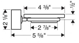Мыльница для ванной Hansgrohe Axor Uno шлифованный никель 41533820