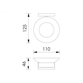 Мильниця для ванною Imprese Valtice підвісна хром/скло 110320