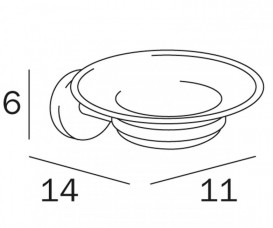 Мыльница для ванной Inda Forum матовое стекло/хром A36110 CR 21