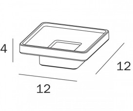 Мыльница для ванной Inda Lea настольная матовое стекло/хром A1811Z CR 21