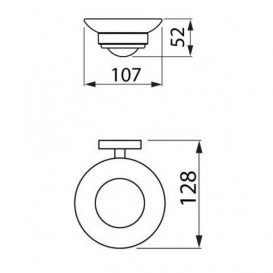 Мыльница для ванной Jika Mio хром H3847410040001