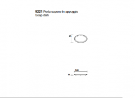 Мыльница для ванной Kerasan Nolita накладная чёрный матовый 922131