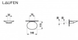 Мыльница для ванной Laufen The New Classic керамика белый H8738560000001