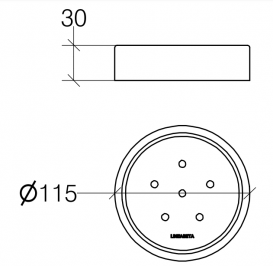 Мильниця для ванною Lineabeta Saon кераміка білий 44022.09