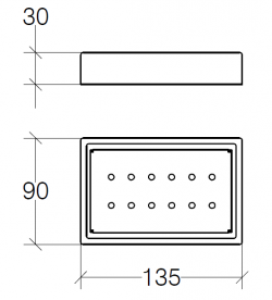 Мыльница для ванной прямоугольная Lineabeta Saon керамика белый 44032.09