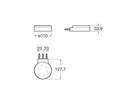 Мильниця для ванної Roca Hotels Round настінна метал хром A817591C00
