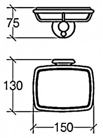 Мыльница для ванной с держателем Lineabeta Venessia керамика/латунь белый/хром 52902.29