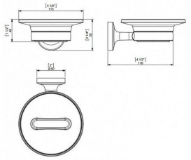 Мильниця для ванною Sonia E-Plus настінна білий / хром 124558