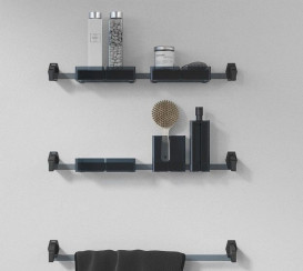 Полиця для ванної Sonia Luce акрилове скло чорний 182527