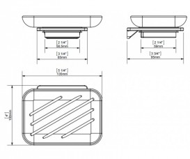 Мильниця для ванною Sonia S-Cube Black настінна білий / чорний 169931