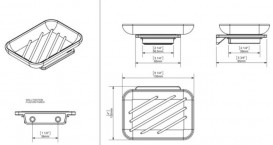 Мыльница для ванной Sonia S-Cube  с настенным держателем матовое стекло/латунь белый 172498