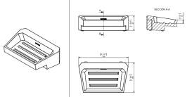 Мыльница для ванной Sonia S4 настольная искусственный камень белый 156290