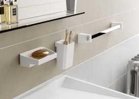 Мильниця для ванною Sonia S4 підвісна штучний камінь білий 156269