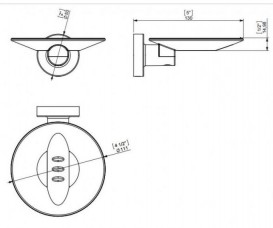 Мильниця для ванною Sonia Tecno Project настінна латунь хром 116959