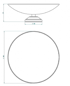 Мильниця для ванної THG Broadway a Manettes на підставці золото A04 H44 00544GM