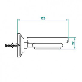 Мильниця для ванної THG Savannah настінна матове скло/золото/білий G52 D03 00500