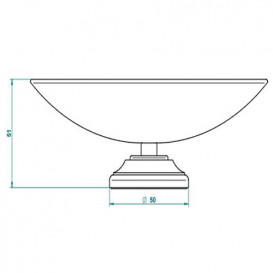 Мильниця для ванної THG Savannah настільна золото/білий G52 D03 00544GM