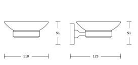 Мильниця для ванної VBI Uranus з тримачем золото VBI-040405GL