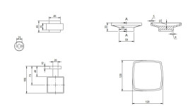Мильниця для ванної кімнати Villeroy & Boch Elements - Striking з тримачем матове золото TVA15202000076