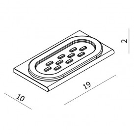Мыльница для ванной Volle Fiesta подвесная хром/матовое стекло 15-77-378