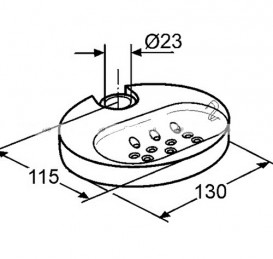 Мыльница Kludi Logo для штанг 18 мм 6110121-00