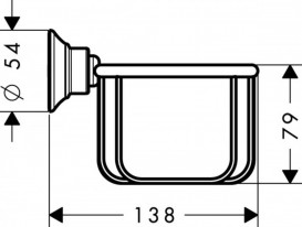 Мильниця-кошик для ванної Hansgrohe Axor Montreux метал шліфований чорний хром 42065340