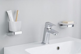 Мыльница с держателем Ravak 10° TD 200 хромированная латунь матовое стекло X07P354