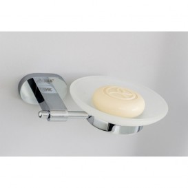 Мильниця з утримувачем Ravak Chrome CR 200.00 хромована латунь матове скло X07P187