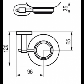 Мильниця з утримувачем Ravak Chrome CR 200.00 хромована латунь матове скло X07P187