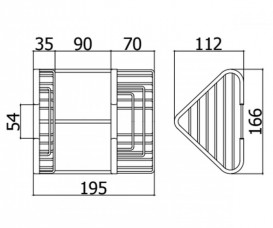 Мильниця-сітка кутова підвісна Paffoni хром ZPOR 004 CR