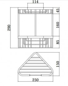Мильниця-сітка кутова підвісна Paffoni хром ZPOR 005 CR