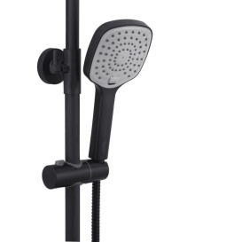 Набор 2 в 1 душевая система Kroner Armada-SCH067 + смеситель для раковины Kubus-SCH010 черный CVS30221