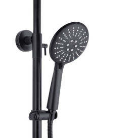 Набор 2 в 1 душевая система Kroner Edelstahl Klassisch-SCH063 + смеситель для раковины Edelstahl Klassisch-SCH010 черный CVS30164