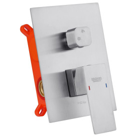 Набор 2 в 1 душевая система Kroner Edelstahl Kubus-ESG082 + смеситель Edelstahl Kubus-ESG010 никель CVS30175